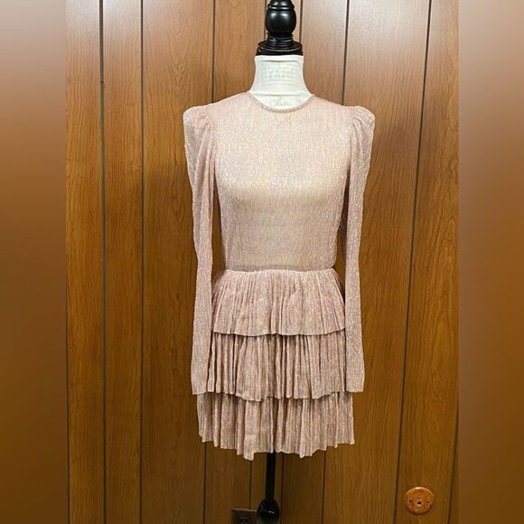 Sabina Musayev Monique Metallic Minidress size M - Picture 3 of 10